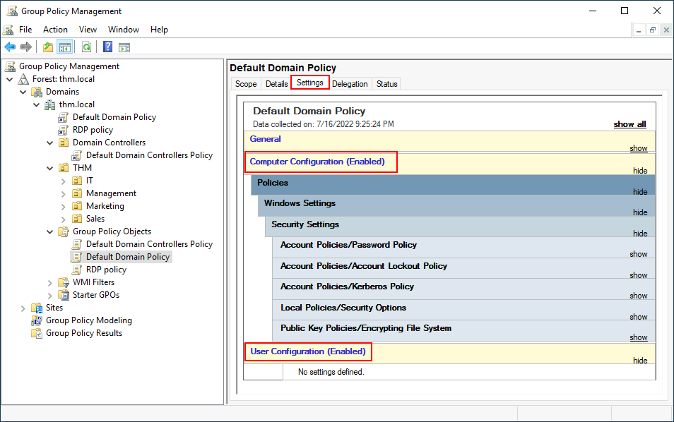 Thm active directory basics vladislav stukalov